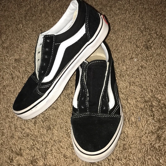 van black and white shoes
